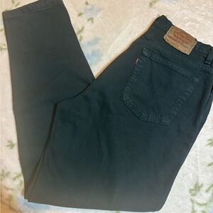Levi's Men/womens Dark Green Straight Jeans